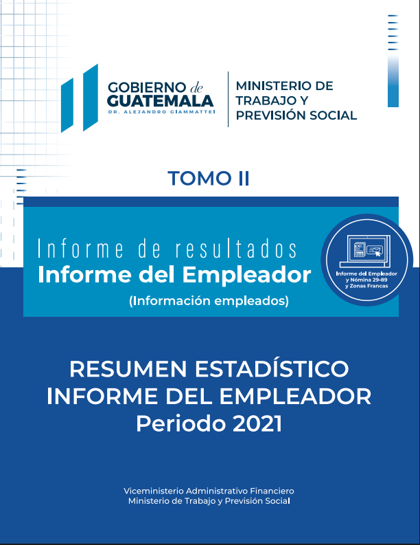 Informe del Empleador 2021. Resumen estadístico. Tomo dos. Información de empleados